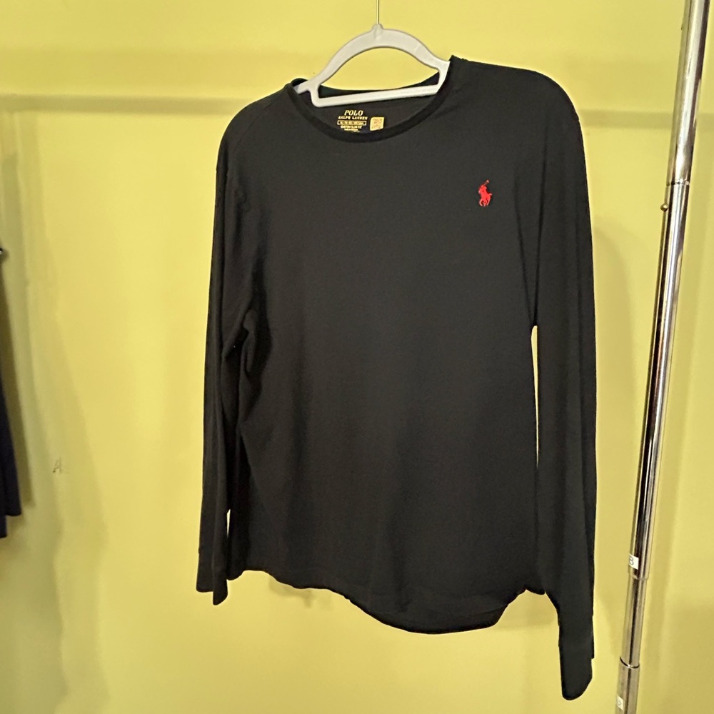 Polo by Ralph Lauren Black Custom Slim Fit Shirt